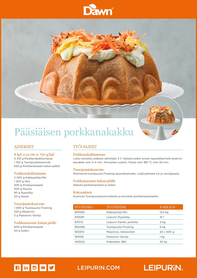 Pääsiäisen porkkanakakku